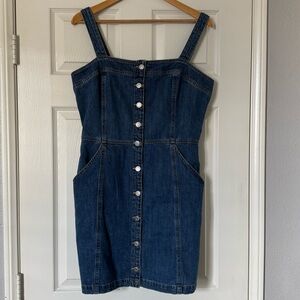 Levi's Denim Button Front Mini Dress
